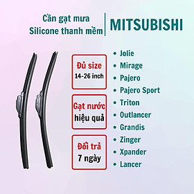 Cần gạt mưa VTS A8 lưỡi Silicon loại thanh mềm dành cho xe Mitsubishi: Jolie, Mirage, Pajero và các xe khác của hãng Mitsubishi