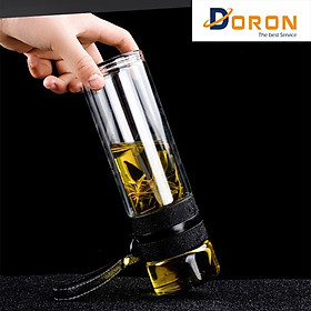 Bình Pha Trà Cao Cấp Cách Nhiệt Tốt Doron MS39 - Hai Lớp Thủy Tinh Giữ Nhiệt - Dung Tích 400ml - Hàng Chính Hãng