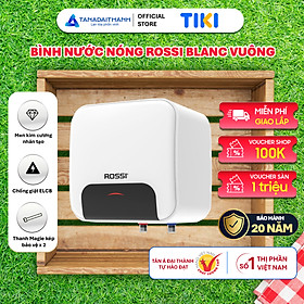 Mua Bình nóng lạnh gián tiếp Rossi Blanc Vuông (15/20/30 Lít) - Chính hãng  Bảo Hành 20 năm