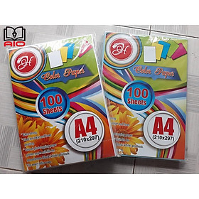 Giấy Bìa màu Thái Lan. Khổ A4. Định lượng 180 gsm