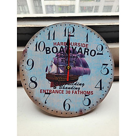 Đồng hồ treo tường Số Vintage hot - Thuận buồm DH97 23cm