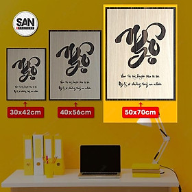 Mua Tranh gỗ cắt khắc chữ SAN008  Tranh gỗ chữ Ngộ treo tường