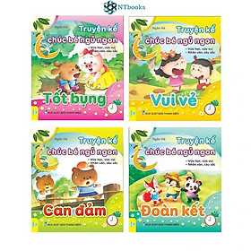 Combo 4 cuốn Truyện Kể Chúc Bé Ngủ Ngon - Vừa học vừa vui, Nhân văn, Sâu sắc