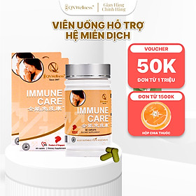 Combo Ưu Đãi Viên Uống Bổ Sung Vitamin C Immune Care QN Wellness Tăng Cường Hệ Hô Hấp, Hỗ Trợ Khả Năng Miễn Dịch & Sức Khỏe Cơ Thể - Hộp 60 Viên x 2