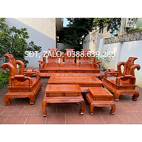 Mua Bộ bàn ghế phòng khách tần thủy hoàng gỗ hương đá tay 12 cột liền