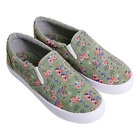 Giày Slip On Nữ Urban UL1702 - Hoa Nhí Xanh