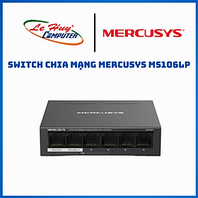 Mua Switch Chia Mạng Mercusys MS106LP (6 cổng 10/100Mbps với 4 cổng PoE+ - Hàng Chính Hãng