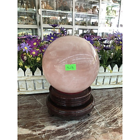 Quả cầu phong thủy đá thạch anh hồng - Đường kính 14,2cm và 15cm