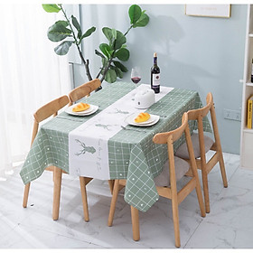 Mua Khăn Trải Bàn PVC Chống Thấm Nước Mẫu Caro Hoa Quả - mẫu phối giữa