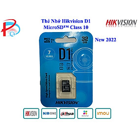 Thẻ Nhớ Hikvision 64G/32GB MicroSD Class 10 D1 Tốc Độ Cao Box Xanh Chuyên dùng cho Camera, Điện Thoại, Máy Ảnh... - Hàng Chính Hãng BH 7 Năm