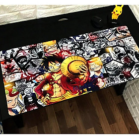 Mua Tấm lót chuột chơi game cỡ lớn 80x30/90x40  siêu DÀY 3mm  ANIME One-piece (ĐẢO HẢI TẶC