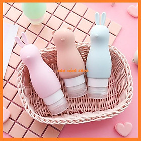 Chai chiết mỹ phẩm đi du lich hình gấu và thỏ