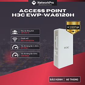 Bộ Phát WiFi 6 H3C EWP-WA6120H Hàng Chính Hãng – Tốc Độ 1775 Gbps, Chịu Tải 100 User