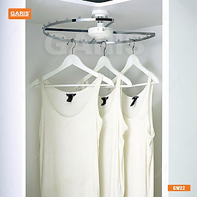 Giá xoay treo quần áo, màu trắng Garis GW22