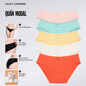 Bộ 5 quần lót nữ basic Comfort Modal MILEY LINGERIE - Màu ngẫu nhiên - M