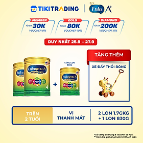 [Tặng 1 lon 830g cùng loại] Bộ 2 Lon Sữa bột Enfagrow A+ Neuropro 4 Vị thanh mát với dưỡng chất DHA & MFGM cho trẻ từ 2–6 tuổi– 1.7kg