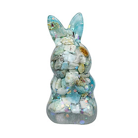Stone Bunny Sculpture Shop Desktop New Year Festive Rabbit Statues Figurines
