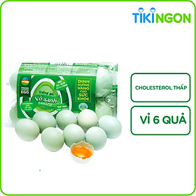 Trứng gà xanh DABACO (Vỉ 6 quả)