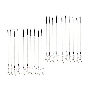 20 Pcs Carp Fishing Hair Rigs Assorted Hand Tied Carp Fishing Curved Hooks