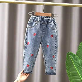 Set quần áo bé gái thêu hoa dễ thương hàng QCCC