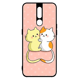 Ốp lưng dành cho điện thoại Oppo F11 Pro Couple Cat Tim - Hàng Chính Hãng