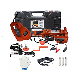 Trọn Bộ Sản Phẩm Đa Dụng Dành Cho Ô Tô Kích Gầm + Súng Bắn Ốc + Bơm Mini ROGTZ TY42SP Electric Jack Dùng Nguồn Tẩu 12V Hàng Chính Hãng