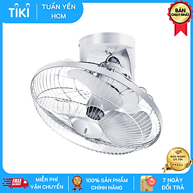 Quạt đảo trần Hali HR-16 công suất 47W sử dụng hộp số, 4 tốc độ gió - Hàng chính hãng