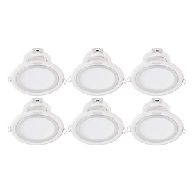 Bộ 7 Bóng đèn Philips LED Downlight Âm Trần 80080 3.5W 3000K- Ánh Sáng Vàng - Hàng Chính Hãng