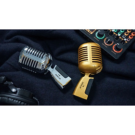 Micro MTMax B1 - Micro karaoke sân khấu phong cách vintage (cổ điển) - Mic có dây chuyên dùng cho phòng trà, karaoke, livestream, thu âm chuyên nghiệp - Quay video, MV ca nhạc - Kết nối hầu hết các thiết bị âm thanh - Hàng nhập khẩu