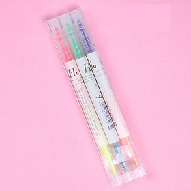Bút highlight 2 đầu nhiều màu, bút nhớ pastel (set 3 và set 6)
