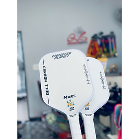 Vợt Pickleball Mars Chuyên Nghiệp USAPA Approved. Raw Carbon T-700 Nhám, Hỗ Trợ Xoáy và Kiểm soát bóng Spor