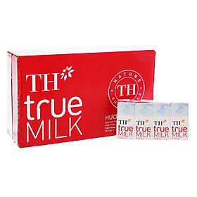 Thùng Sữa tươi tiệt trùng Hương dâu TH True Milk 180ml x 48 hộp