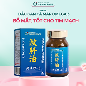 Viên Uống Dầu Gan Cá Mập Omega 3 DHA EPA Hỗ Trợ Bổ Mắt, Bổ Não, Tốt Cho Tim Mạch Genki Fami Nhật Bản Hộp 90 Viên