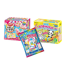 Combo 3 hộp kẹo sáng tạo popin cookin : kem + thế giới sắc màu + thế giới diệu kỳ (ngẫu nhiên)