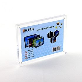 Khung hình mica cao cấp Enter FR08 150x200mm mica 10mmx2, Khung ảnh để bàn nam châm, Khung bằng khen