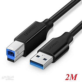 Ugreen UG10372US210TK 2M màu Đen Cáp USB 3.0 sang USB B 3. 0 máy in đầu mạ niken - HÀNG CHÍNH HÃNG