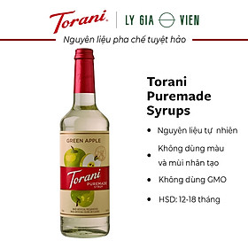 Sirô Pha Chế Hương Vị Táo Xanh Torani Puremade Green Apple Syrup 750ml Mỹ