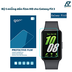 Mua Bộ 5 miếng dán dẻo Gor TPU HD cho Samsung Galaxy Fit 3 chống trầy xước_ Hàng chính hãng