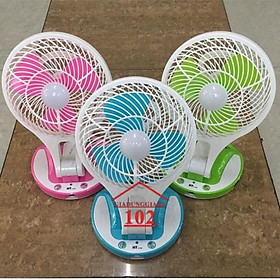 Mua Quạt Tích Điện Có Đèn Để Bàn HT- 5580 - Quạt Mini Gấp Gọn Tiện Lợi