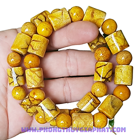 Vòng san hồ vàng đốt trúc