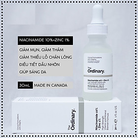 Tinh chất ngừa mụn thâm The Ordinary Niacinamide 10% + Zinc 1