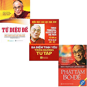Sách - Tứ Diệu Đế + Phát Tâm Bồ - Đề + Ba Điểm Tinh Yếu Trên Đường Tu Tập - Song Ngữ Anh Việt - Combo 3 Cuốn - Đức Đạt Lai Lạc Ma XIV - Chính Thông Book