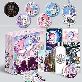 Hộp quà re:zero Bắt đầu lại ở thế giới khác mới bình nước có bookmark postcard huy hiệu ảnh dán ảnh thẻ poster tặng ảnh thiết kế vcone