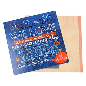 Thiệp Greenwood Tình Yêu GW-20-BLU03 (20 x 20 cm)