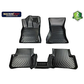 Thảm lót sàn xe ô tô Audi A4 2009-2015 Nhãn hiệu Macsim chất liệu nhựa TPV cao cấp màu đen