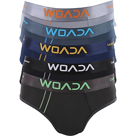 Bộ 5 Quần Lót Nam Woada Brief Thun Bột 4 Chiều LK131 (Size