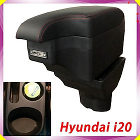 Hộp tỳ tay ô tô dành cho xe Hyundai i20 tích hợp 6 cổng USB - Mã: SUSB-i20 -Hàng Chính Hãng