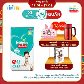 Tã Quần Pampers Giữ Dáng Mới Gói Cực Đại XL62 (62 Miếng)