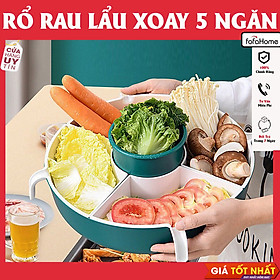 Mua Rổ Xoay 5 Ngăn Đựng Rau Củ Quả Tiện Lợi Đẹp Mắt  Hiện Đại Khay Đựng Rau  Củ  Quả  Đồ Nhúng Lẩu Xoay 360 Đa Năng 5 Ngăn - Giao Màu Ngẫu Nhiên