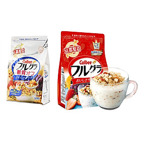 Set 02 túi ngũ cốc trái cây ăn liền Calbee (loại 600gr & 700gr) - Nhập khẩu Nhật Bản